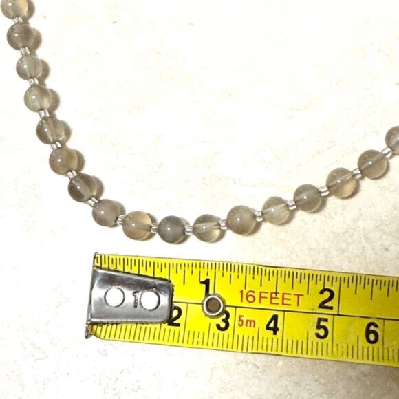 Dark Moonstone Short Necklace, Genuine Natural Gemstone June Birthstone - Picture 13 of 15